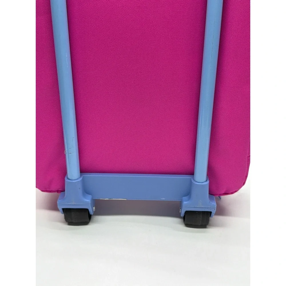 Disney Minnie‎ Mouse Kids Rolling Suitcase Pink Purple Floral BFF Travel Bag